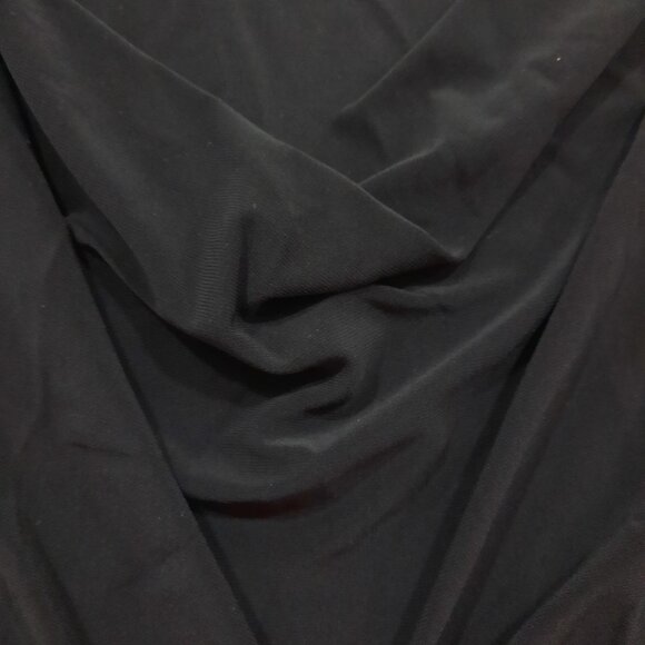 Vtg Y2K black stretch cowl neck top w/ braided arm - Kiwi brand - Picture 8 of 11